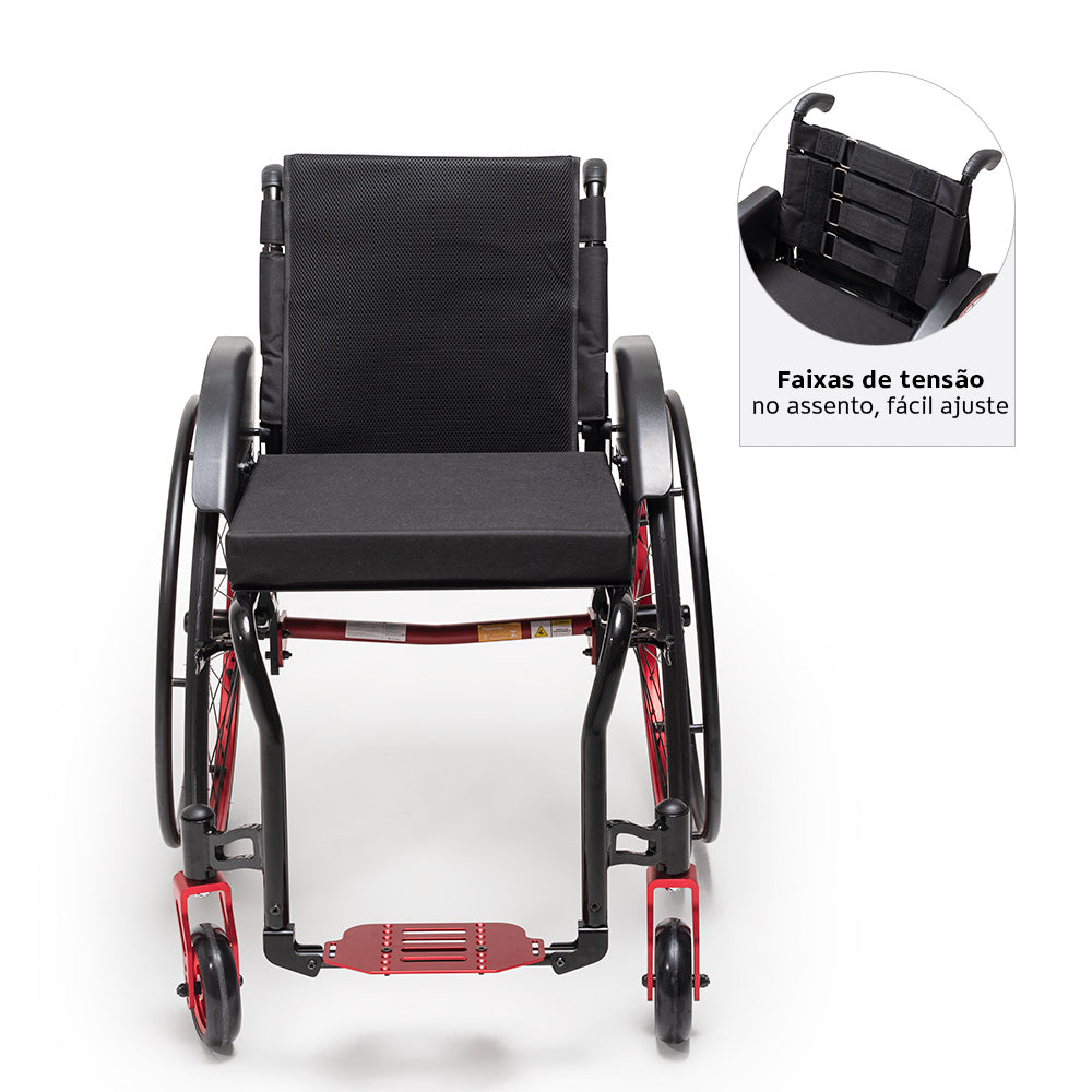 Cadeira de Rodas Monobloco em Alumínio Maxmoving 38cm - Dellamed