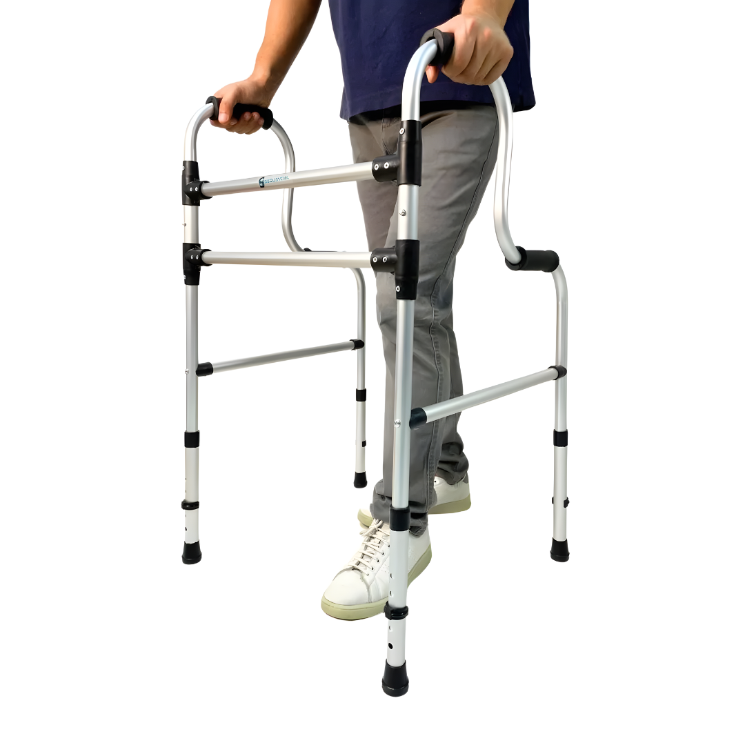 Andador Fixo 2 Barras Duplo Punho Cap. 130Kg Sequencial