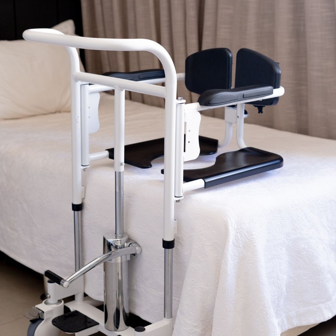Cadeira de Transferência e Apoio para Acamados Higiênica para Idoso - Supermedy