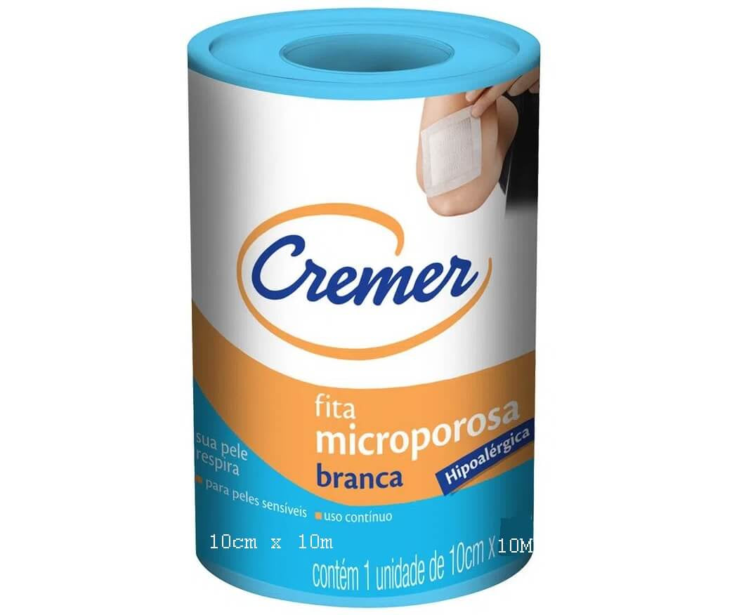 Micropore 10cmX10m Branca com Capa Cremer