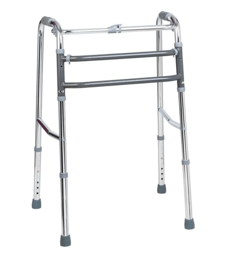 Andador de Alumínio Fixo Articulado 3 Barras D10 130kg Dellamed