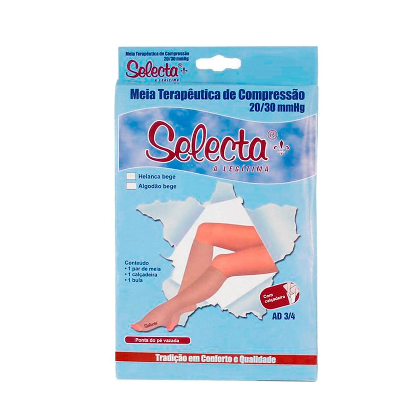 Meia Elástica Helanca AD 4010 Panturrilha 20/30 Selecta
