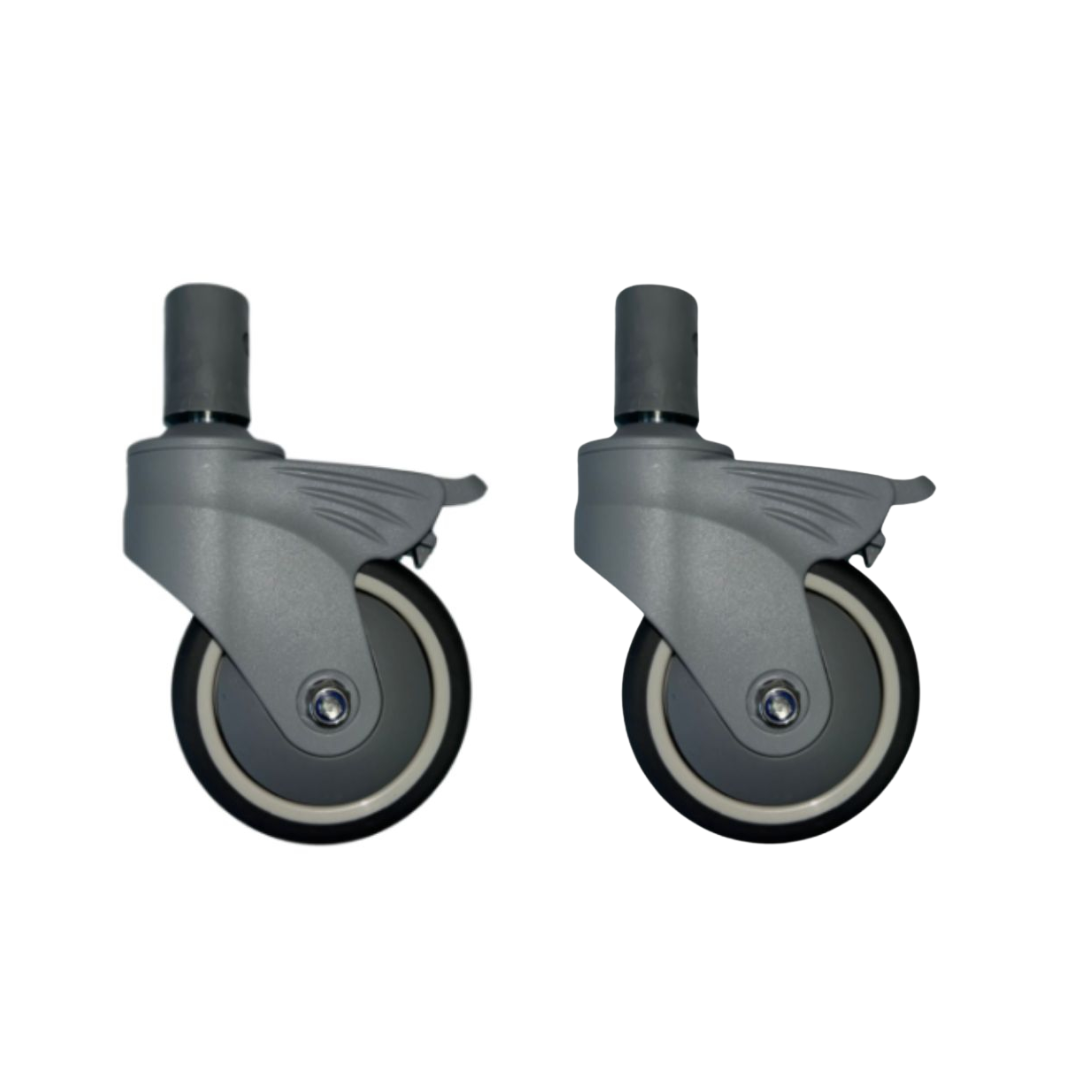 Roda/Rodinha para Cadeira de Banho D60 - Jogo com 4 Rodízios - Dellamed