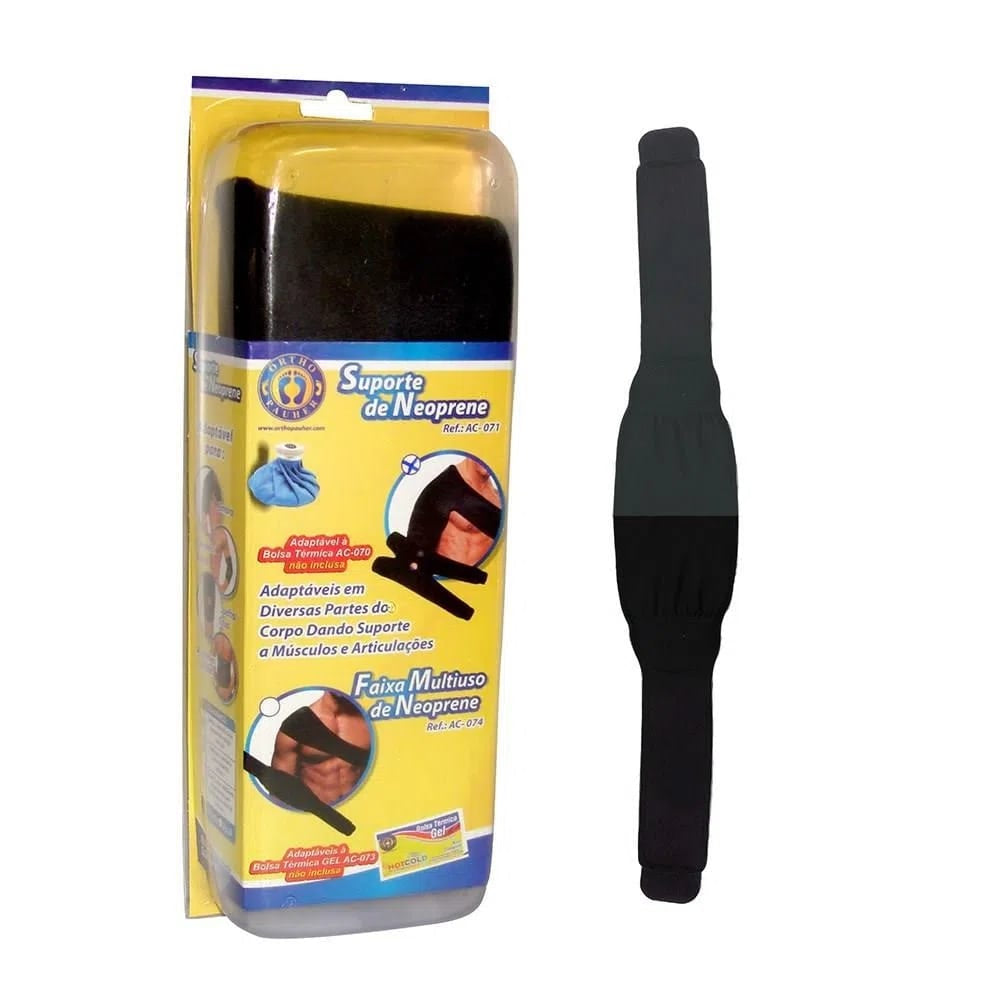 Faixa Multiuso Neoprene Preta Ortho Pauher