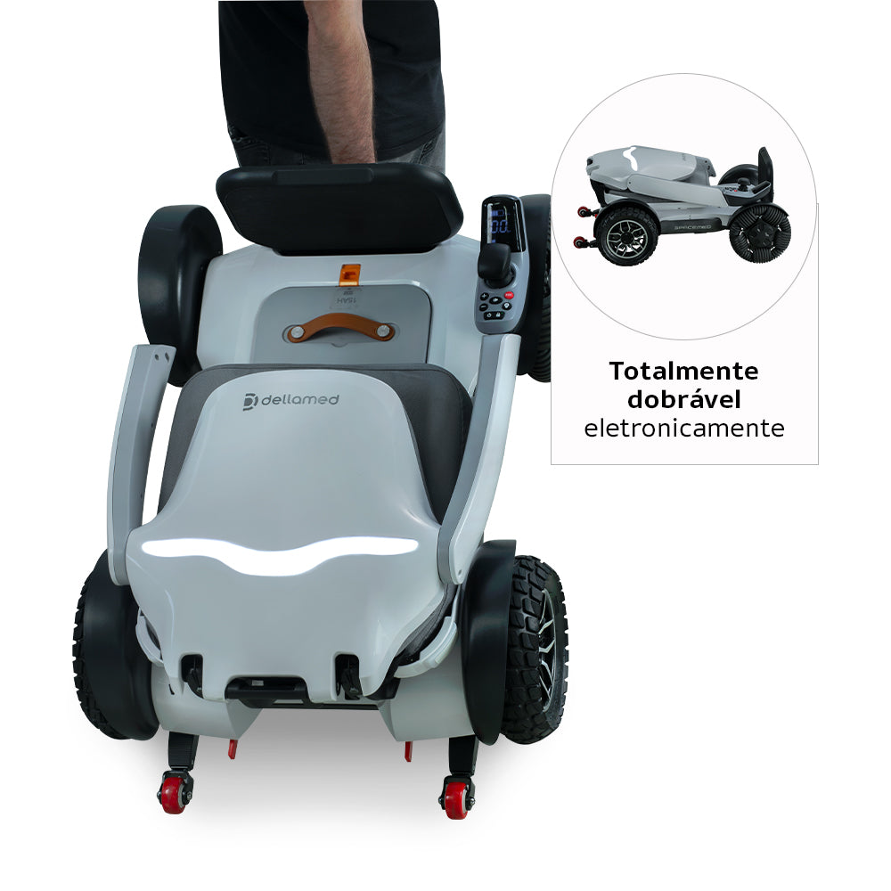 Cadeira de Rodas Motorizada Dobrável até 120 Kg Spacemed Dellamed
