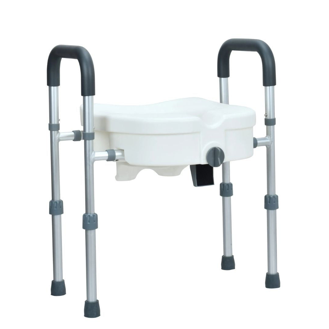 Assento Sanitário Elevado com Barra de Apoio Lateral Pro18 - Health Clean
