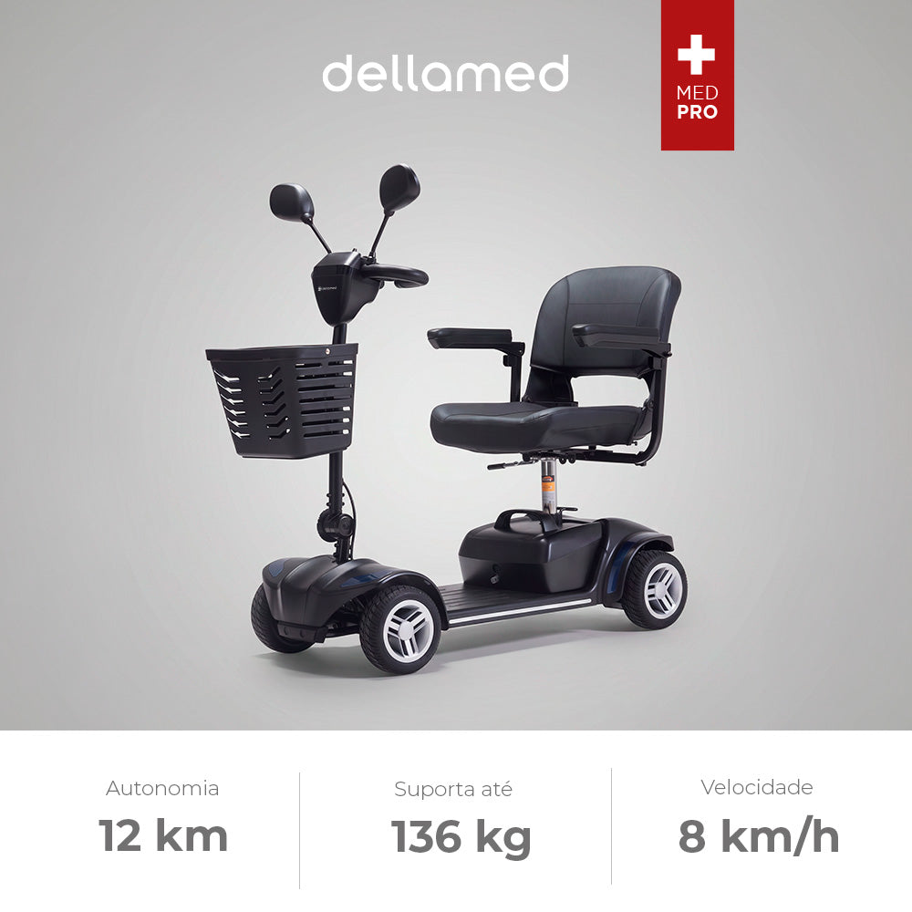 Scooter Elétrica LB Light - Dellamed - com Calha AFO e Suporte para Soro