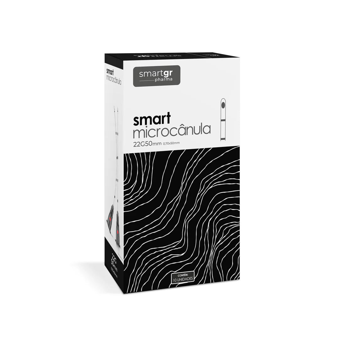Smart Microcânula 22G x 50mm c/ 10 unid - Smart GR + E-book