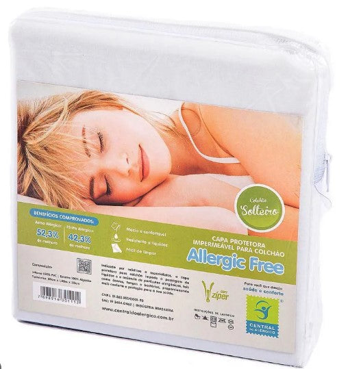 Capa Antiácaro Impermeável Para Colchão Solteiro 88X188X25cm Vapt Vupt