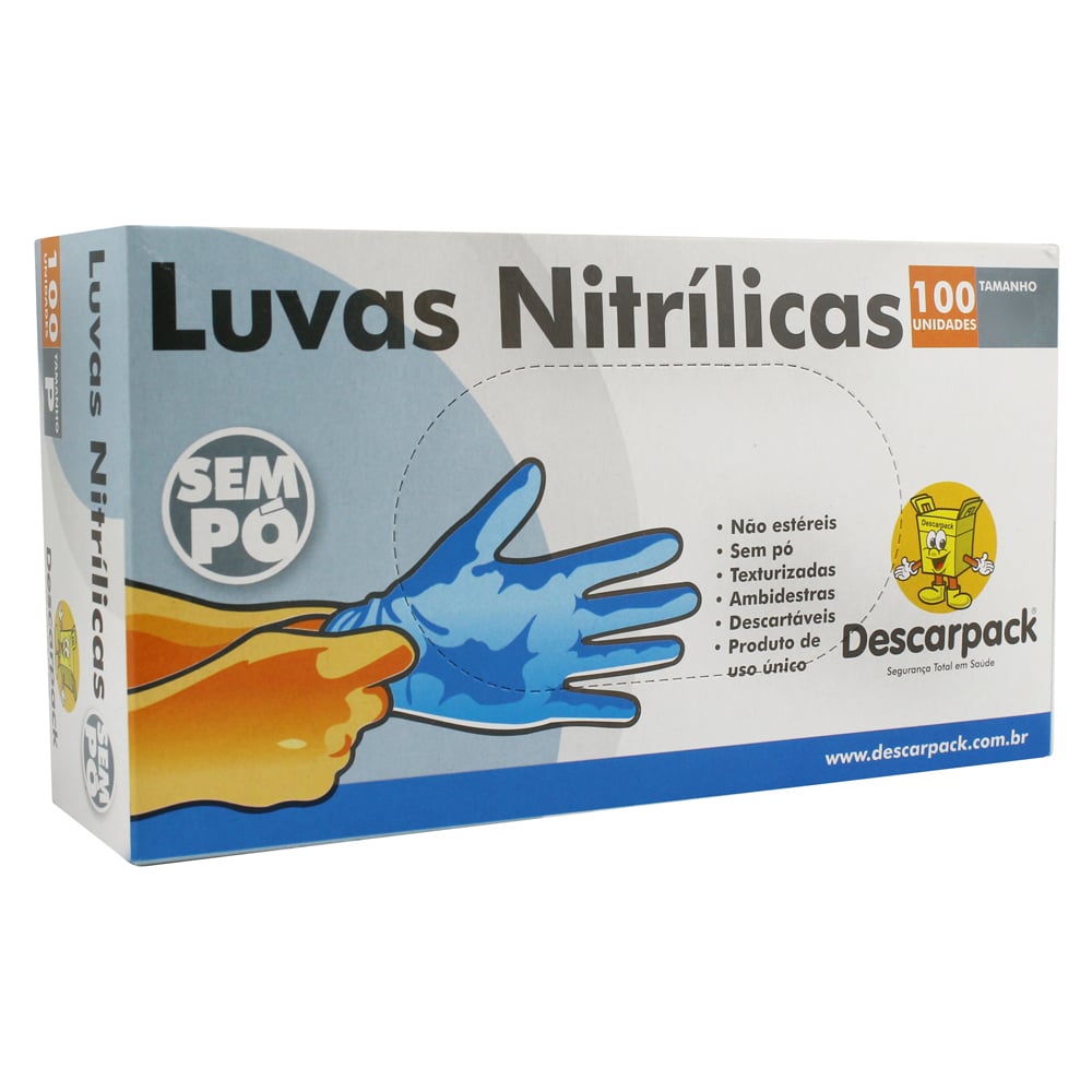 Luva Procedimento Nitrílica 100und Descarpack