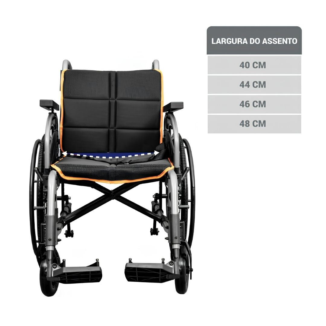 Cadeira de Rodas Aluminio Premium Max 150Kg - Hidrolight