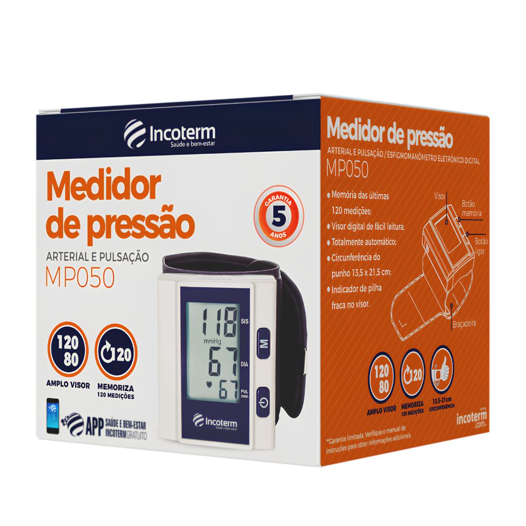 Aparelho de Pressão Digital MP050 Incoterm & E-book