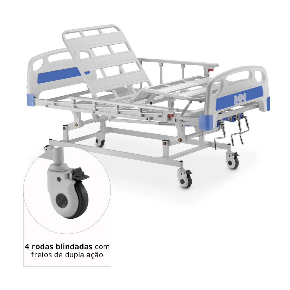 Cama Hospitalar DX3 3 Movimentos até 200 Kg Dellamed