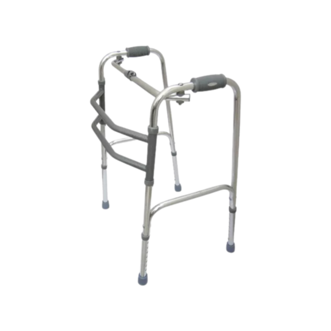 Cadeira de Rodas D100 Dellamed + Andador Articulado 3 Barras Dobrável Hidrolight