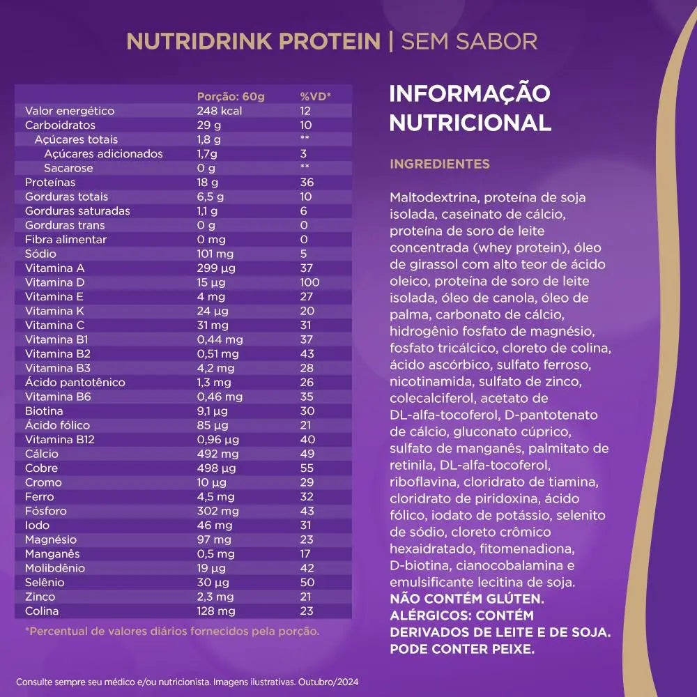 Nutridrink Protein Pó S/Sabor Lata 700gr Danone
