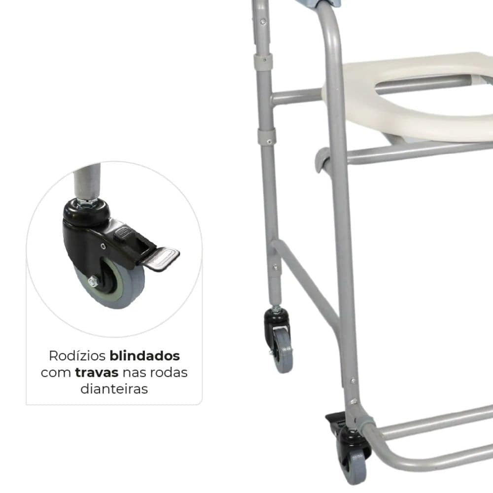 Cadeira de Banho Higiênica Dobrável D30 (100 kg) - Dellamed