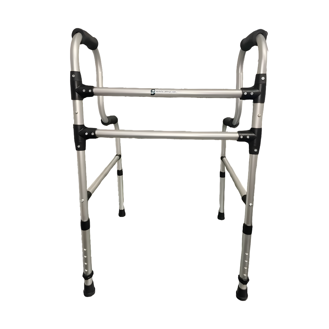 Andador Fixo 2 Barras Duplo Punho Cap. 130Kg Sequencial