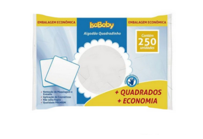 Algodão Quadradinho C/250 Isababy