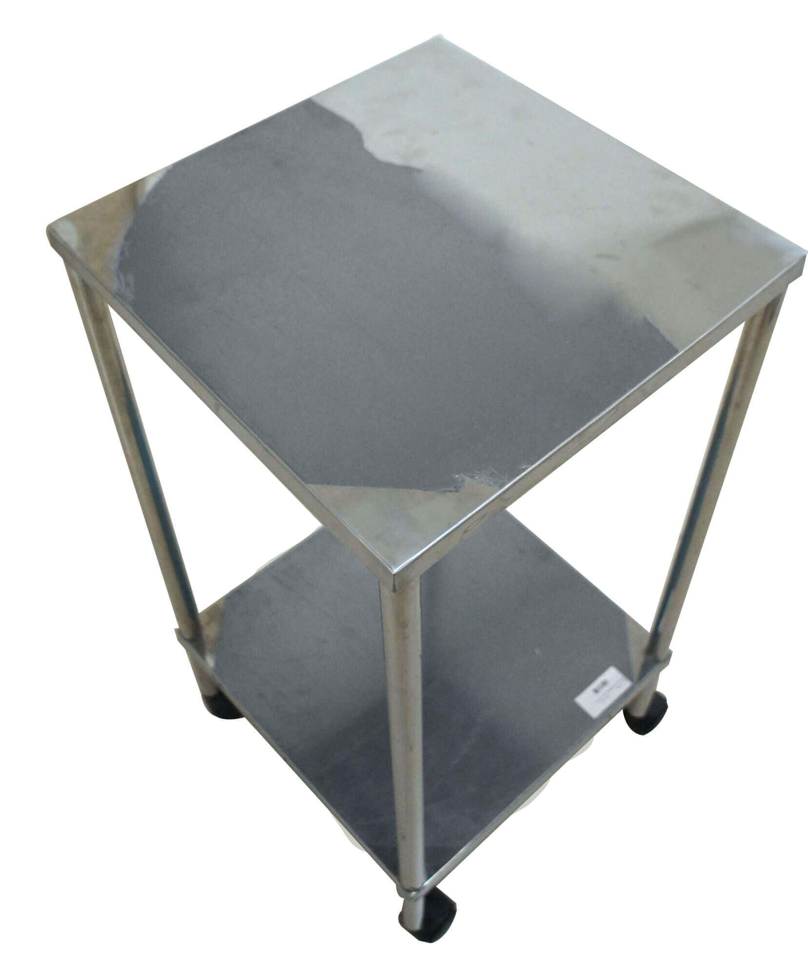 Mesa Auxiliar 40x40x80cm Inox com Rodízios