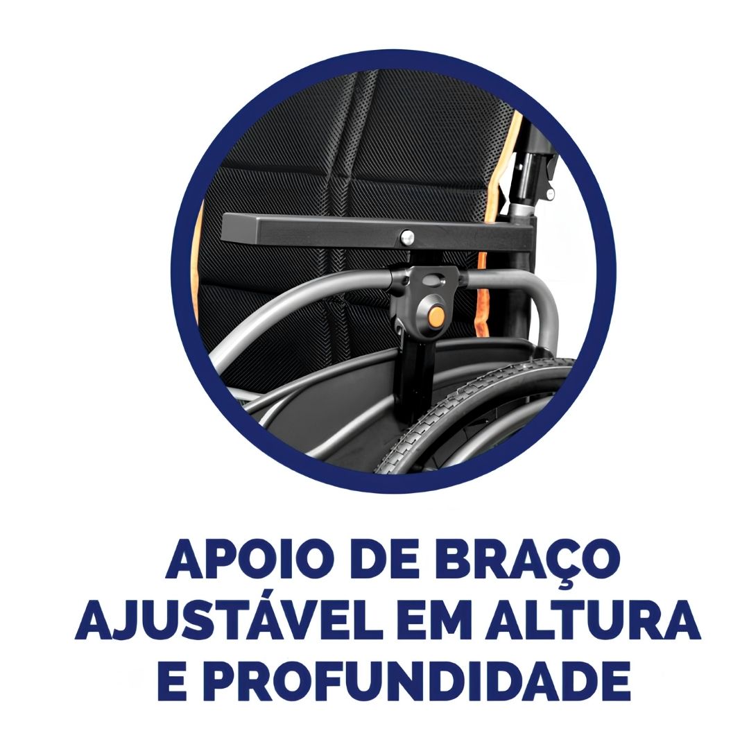 Cadeira de Rodas Aluminio Premium Max 150Kg - Hidrolight