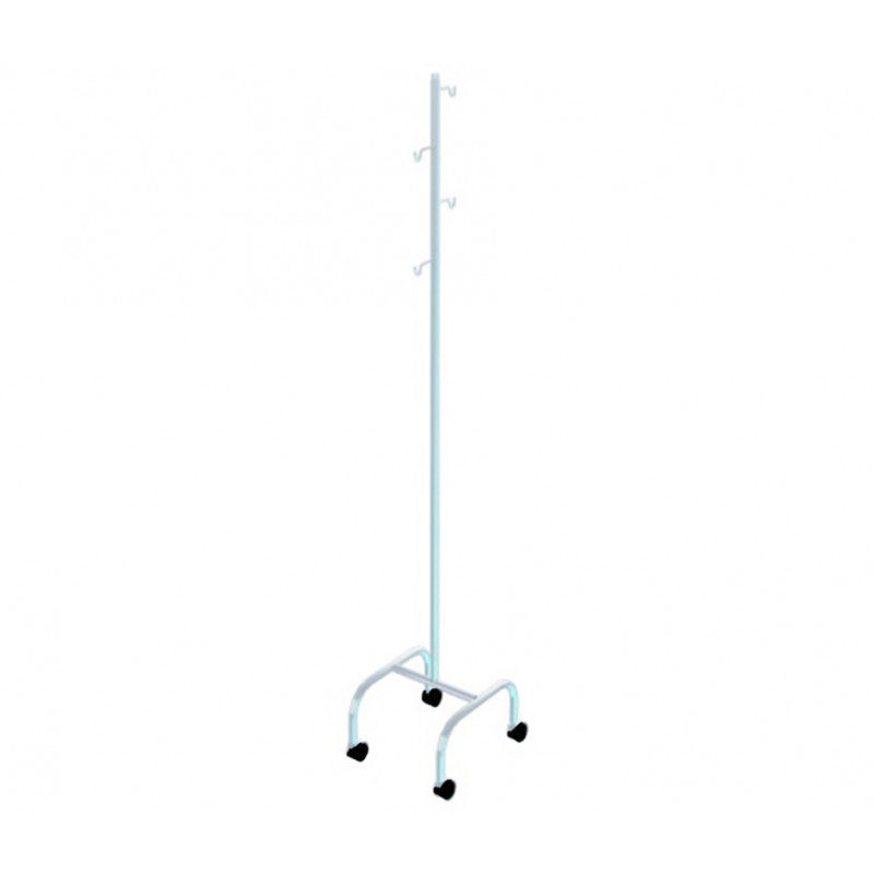 Suporte soro fixo esmaltado c/rodizio - Ouro Verde