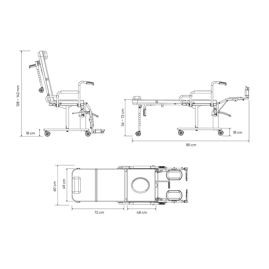 Cadeira de Transferência Flat Premium Longevitech