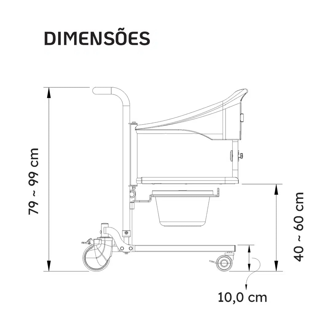Cadeira de Transferência Multifuncional - Longevitech