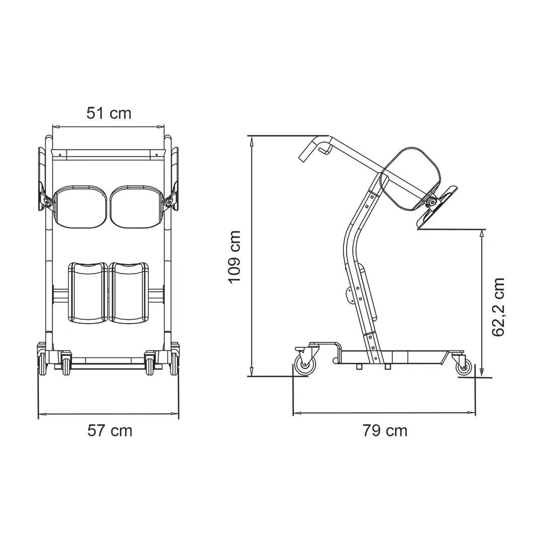 Cadeira de Transferência até 150 Kg Stand Up - Longevitech
