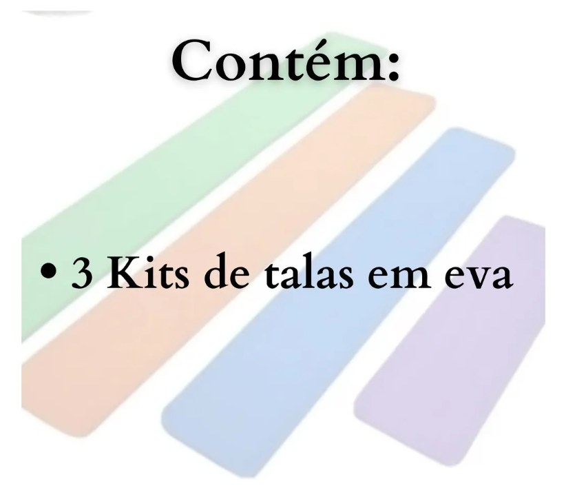 Kit Talas Aramadas em EVA para Imobilização –  (12 Peças)