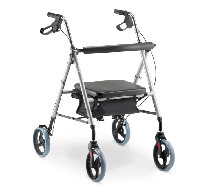 Andador c/ 4 Rodas Assento e Cesta D12 - Dellamed