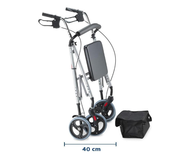 Andador c/ 4 Rodas Assento e Cesta D12 - Dellamed