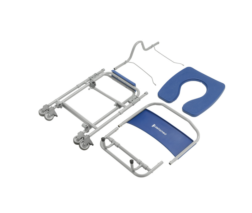 Cadeira de Banho Dobrável e Desmontável D45 (150 kg) - Dellamed