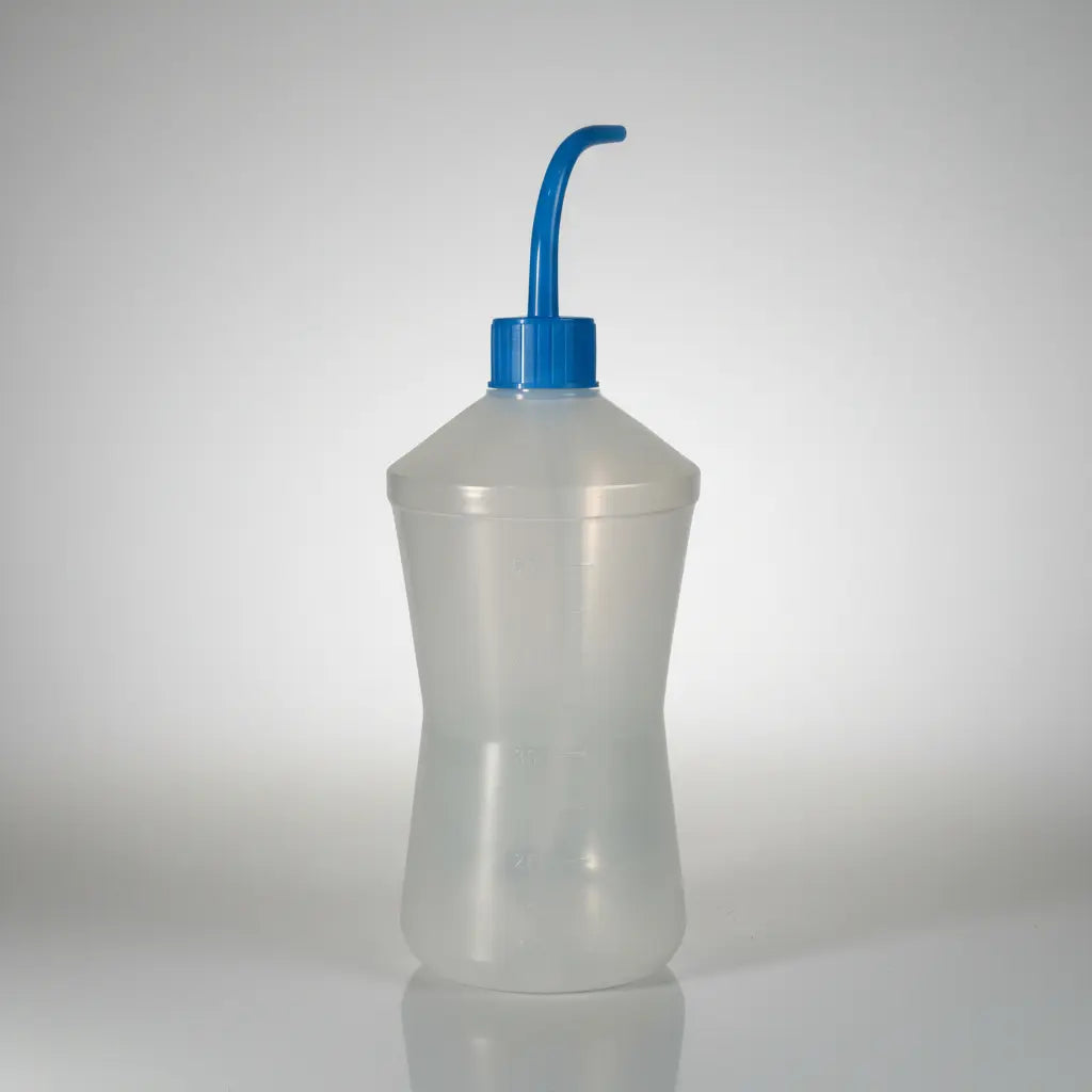Almotolia 250ml Bico Curvo Transparente - J Prolab