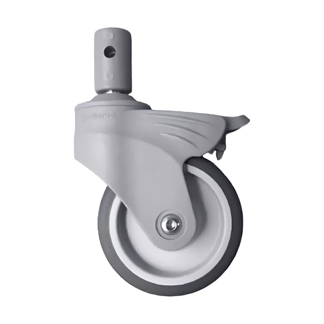 Rodizio Cinza com Bucha Cadeira de Banho D45 & D50 (Unidade) - Dellamed