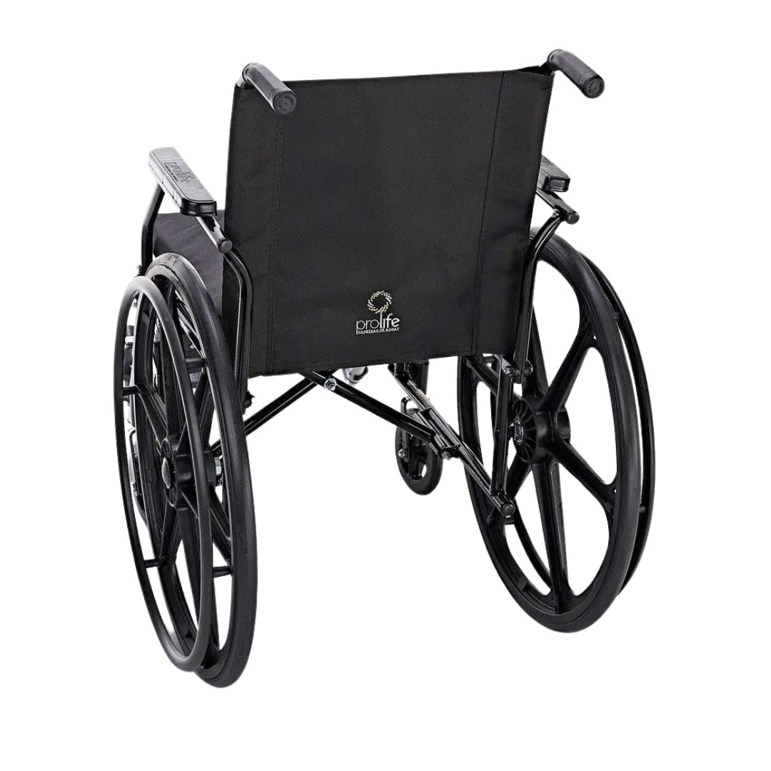 Cadeira de Rodas Pratica 44cm Pneus Maciços e Elevação de Pés Prolife