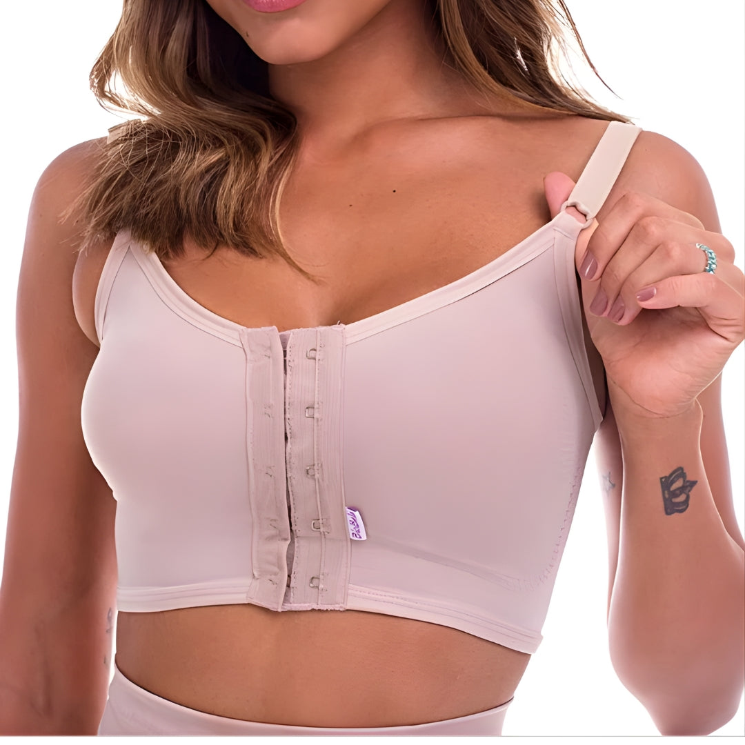 Cinta Médica Cirúrgica Reforçada para Mamas - Chocolate 44 Bio Bela