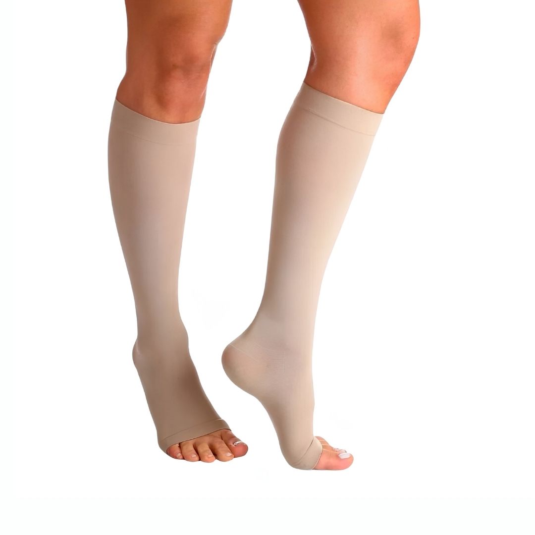 Meia de Compressão 3/4 Natural Sigvaris Select Comfort 30-40 mmHg + E-book