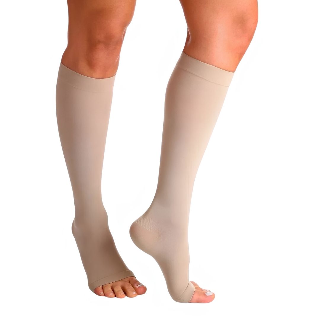 Meia de Compressão 3/4 Natural Sigvaris Select Comfort 20-30mmHg + E-book