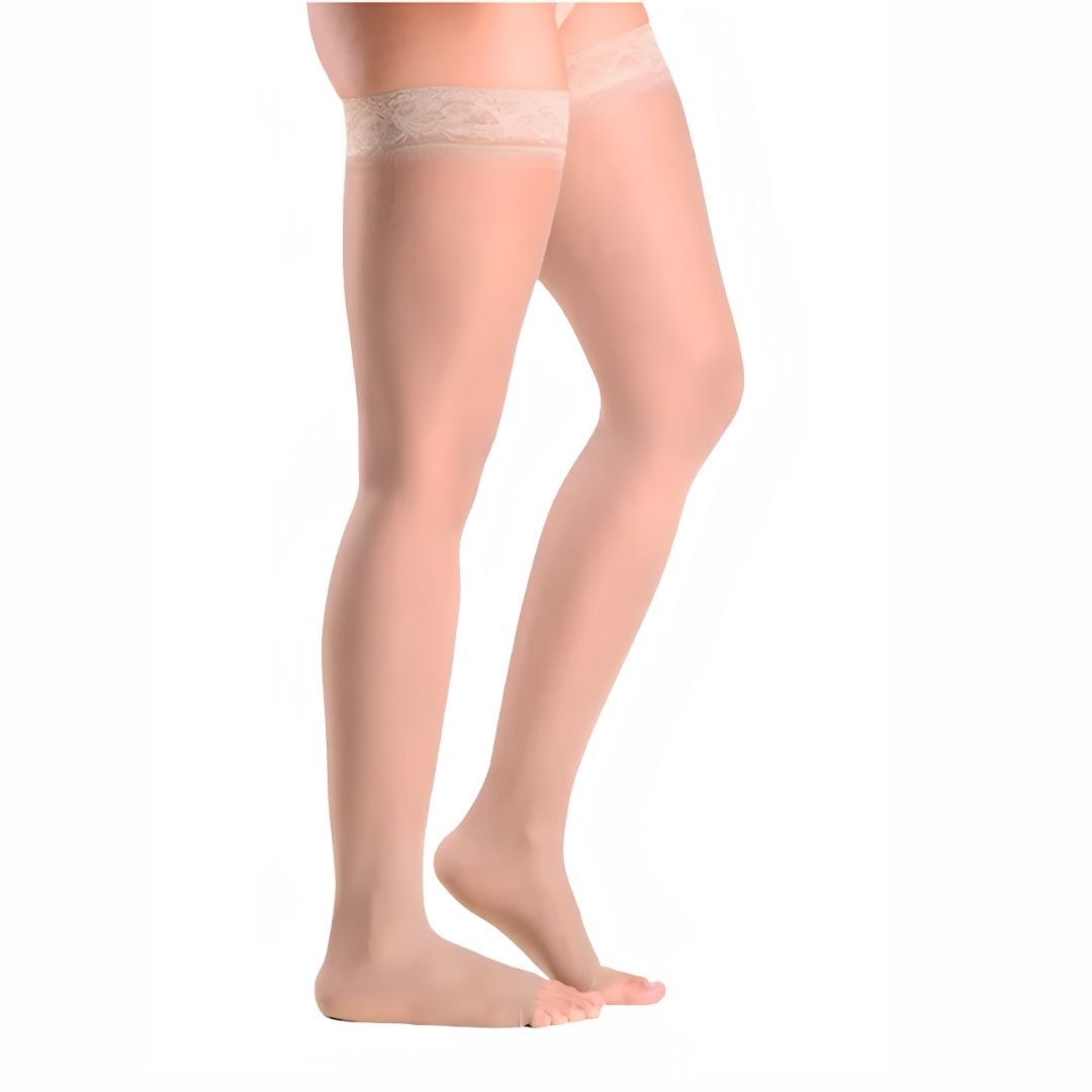 Meia de Compressão 7/8 Natural Sigvaris Audace 15-20 mmHg + E-book