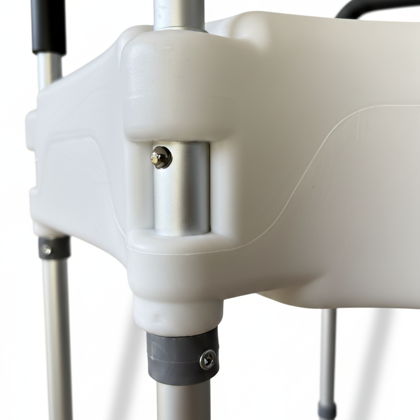 Assento Sanitário Elevado com Barra de Apoio Alumínio - Supermedy