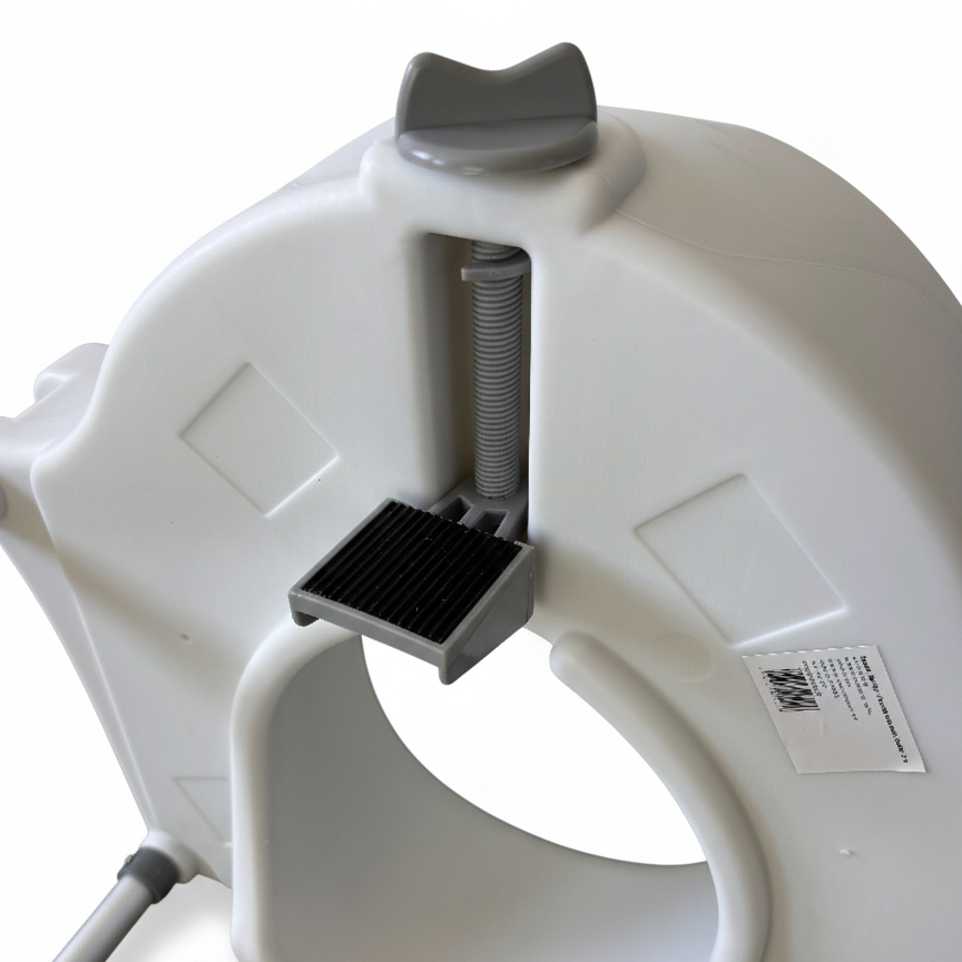 Assento Sanitário Elevado com Barra de Apoio Alumínio - Supermedy