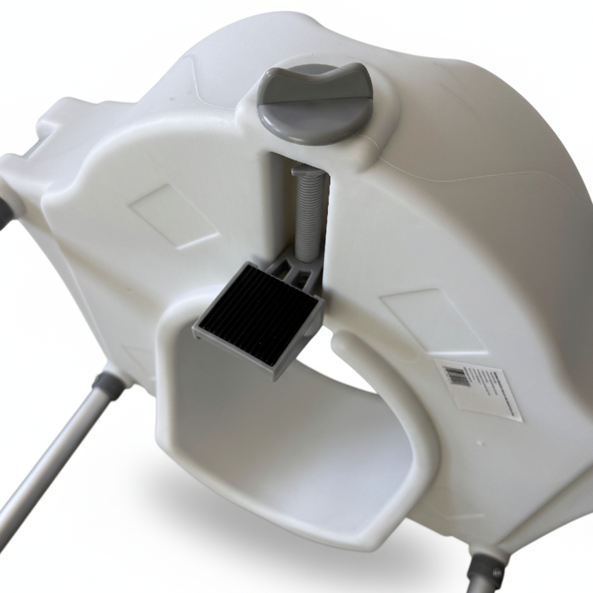 Assento Sanitário Elevado com Barra de Apoio Alumínio - Supermedy