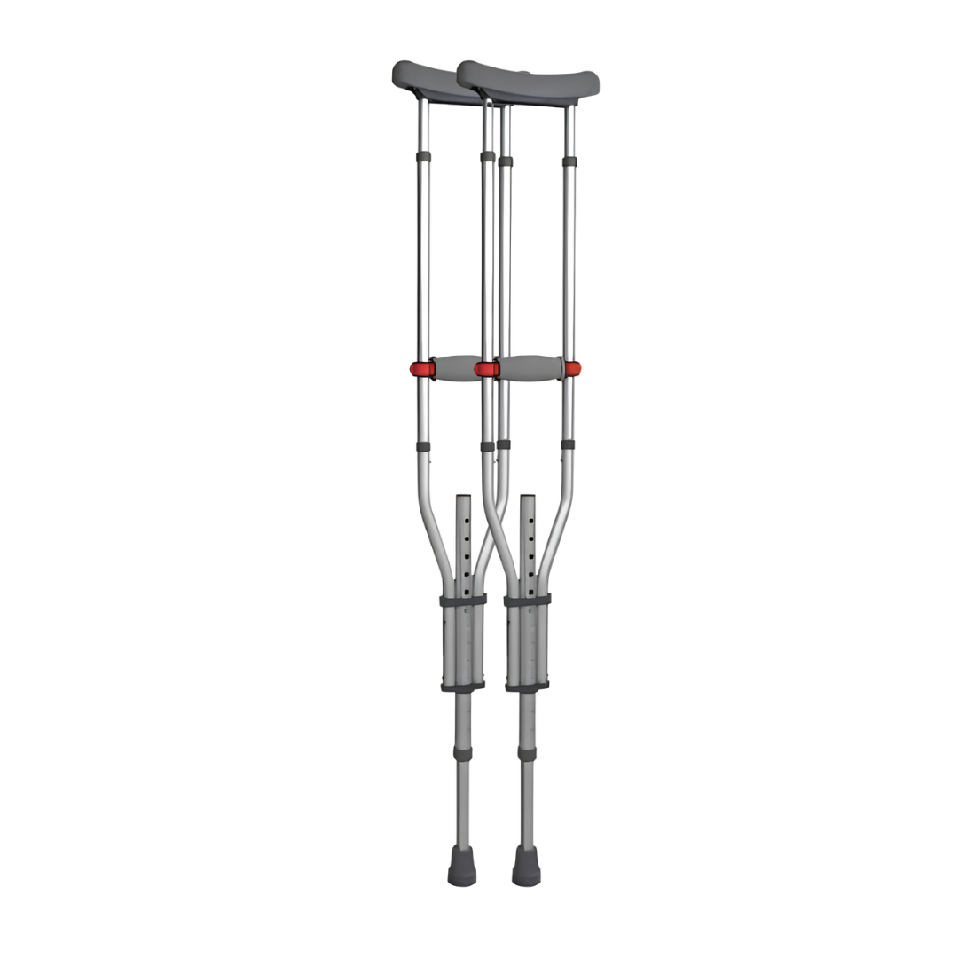 Par Muleta Axilar Aluminio Universal Desmontável - Live Well MED 210