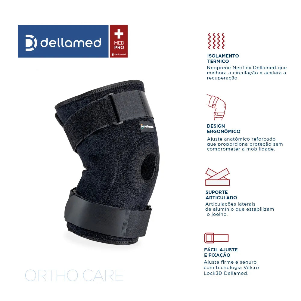 Joelheira Articulada Ajustável - Dellamed
