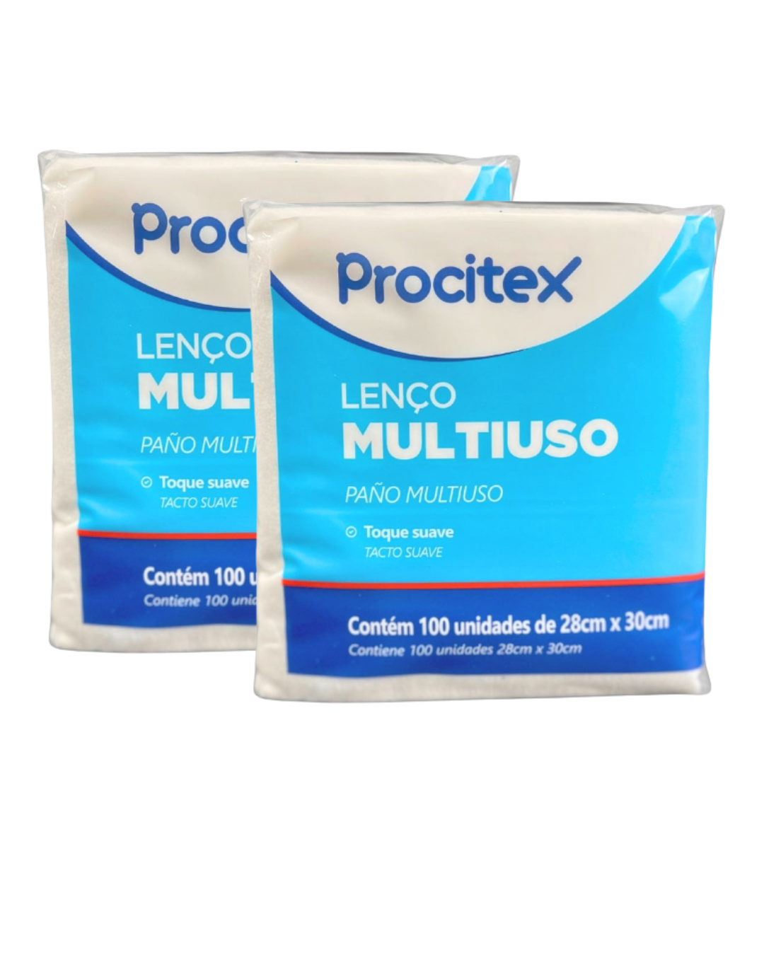 Lenço para Banho Multiuso 28x30cm 200un Procitex  + E-book