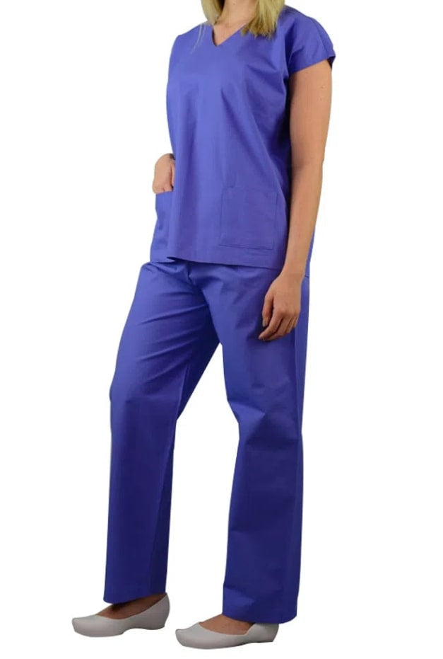 Pijama Cirúrgico Unissex Azul Brim Leve Namaste