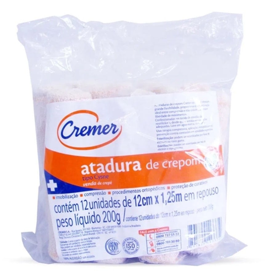 Atadura de Crepom Cysne 13 Fios 4,5m c/ 6un Cremer