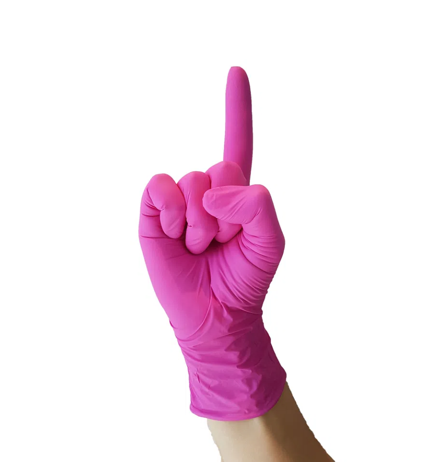 Luva Procedimento Nitrílica 100und Rosa Supermax