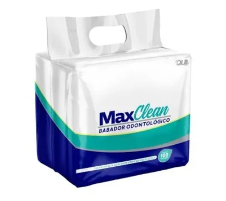 Babador Descartavel Branco com 200 unid - Max Clean + E-book