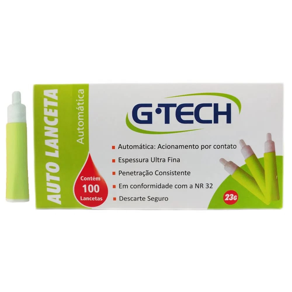 Auto Lanceta Dispositivo de Segurança 100uni G-tech